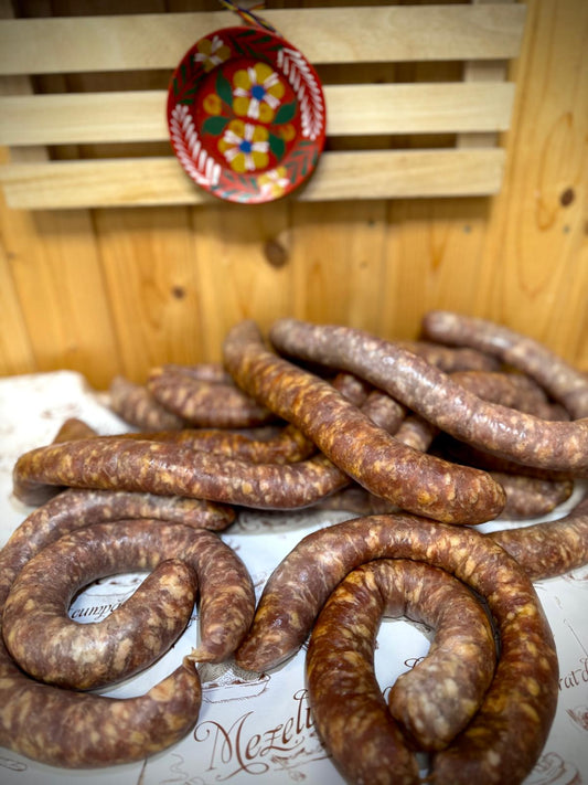 Cârnați de casă semi-afumați